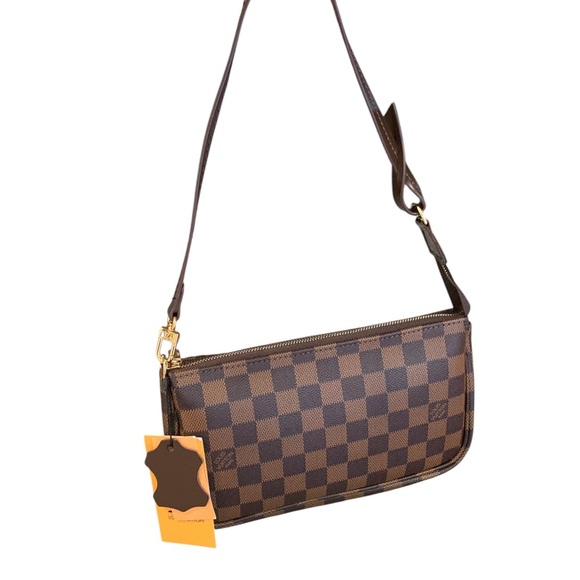 🆕 Louis Vuitton Style Damier Ebene Canvas Pochette Accessories 🆕 - Picture 9 of 14